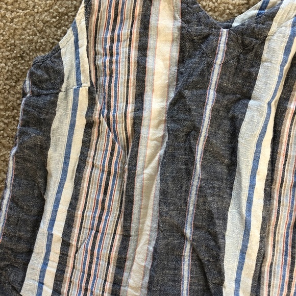 A New Day Linen Striped Tie Tank Top size M - Picture 6 of 6